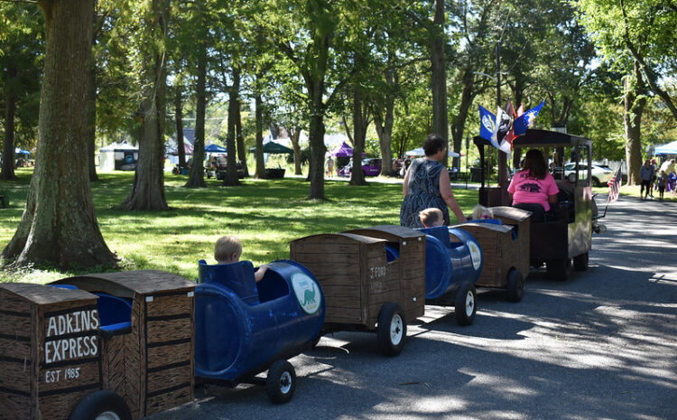 Kids train ride at the Worcester County Fair 2023 held in Snow Hill Maryland