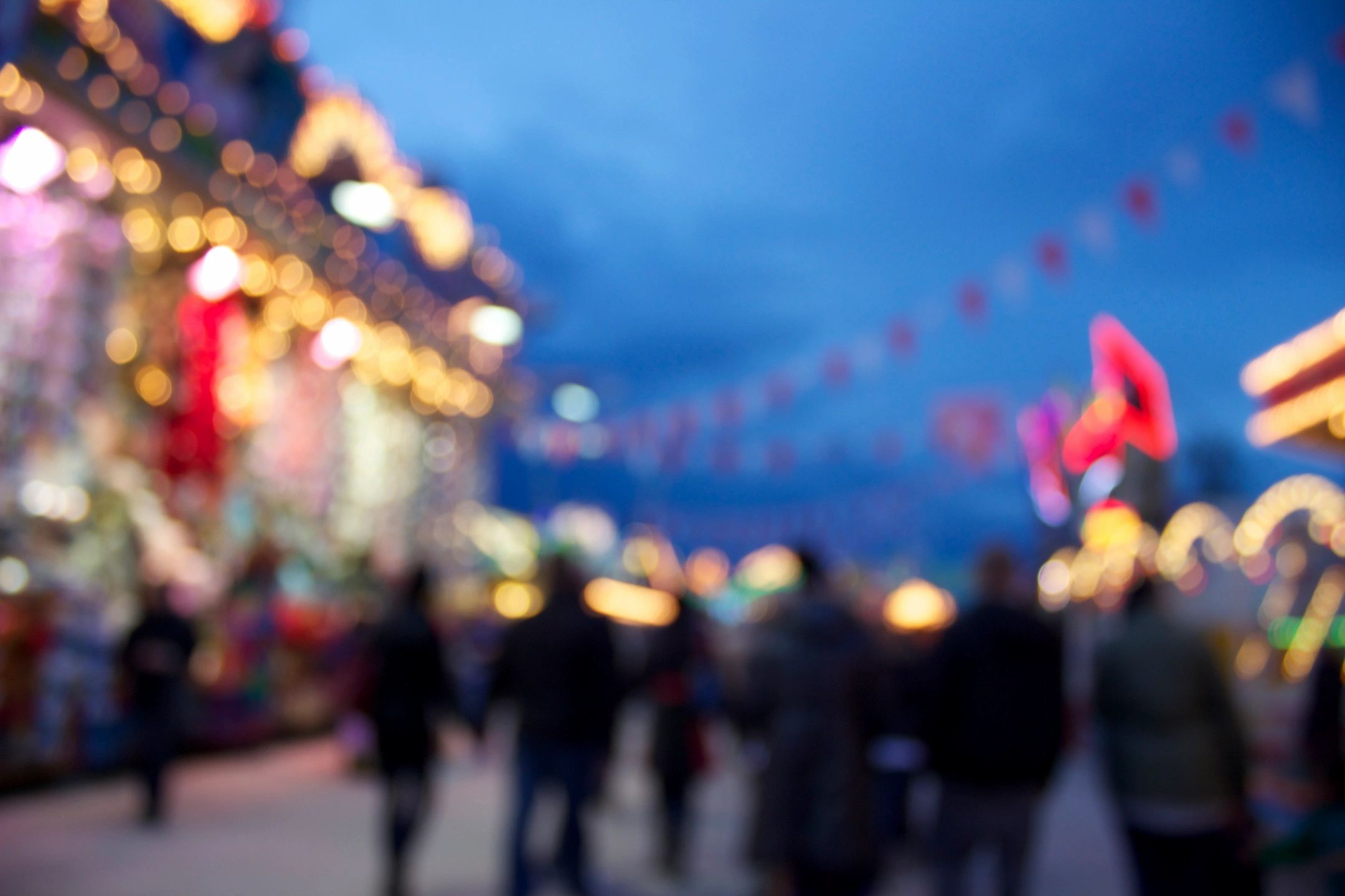 People Walking at a Fair